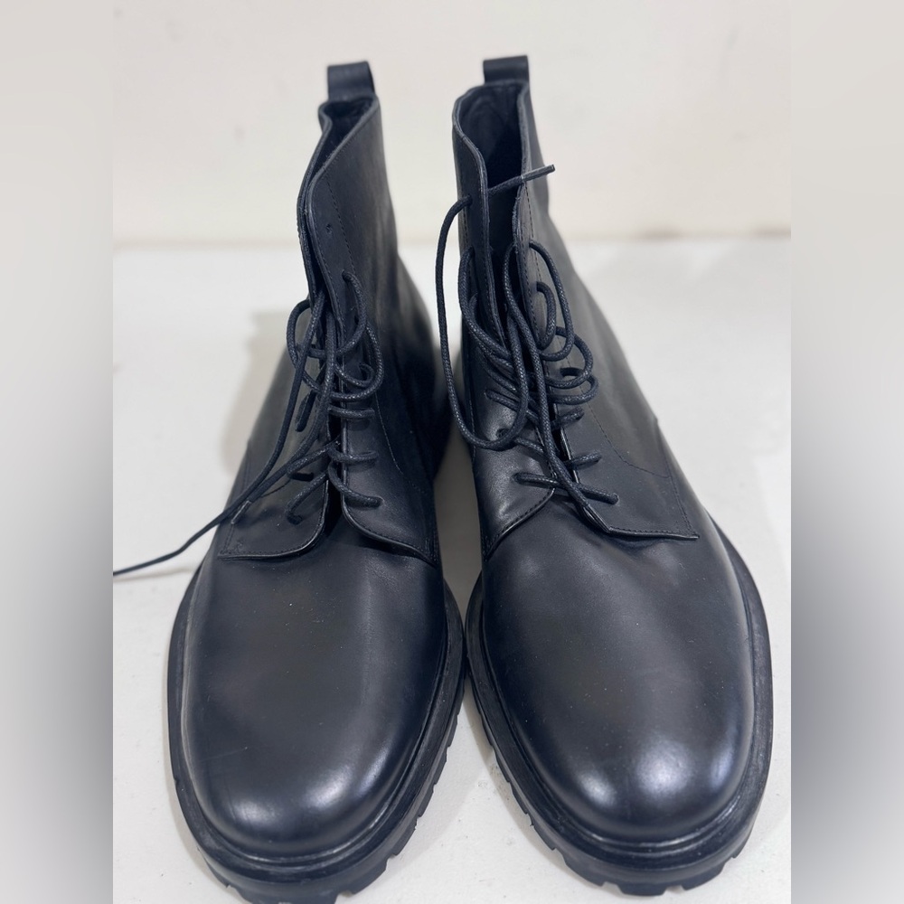 KOIO Black Leather Lace-Up Men's Boots